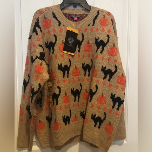 Vince Camuto Sweaters - NEW Vince Camuto Cat and Pumpkin Sweater